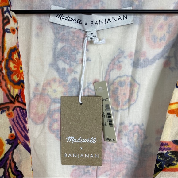 Madewell Banjanan Tropical Floral Wrap Midi Dress - Picture 13 of 14